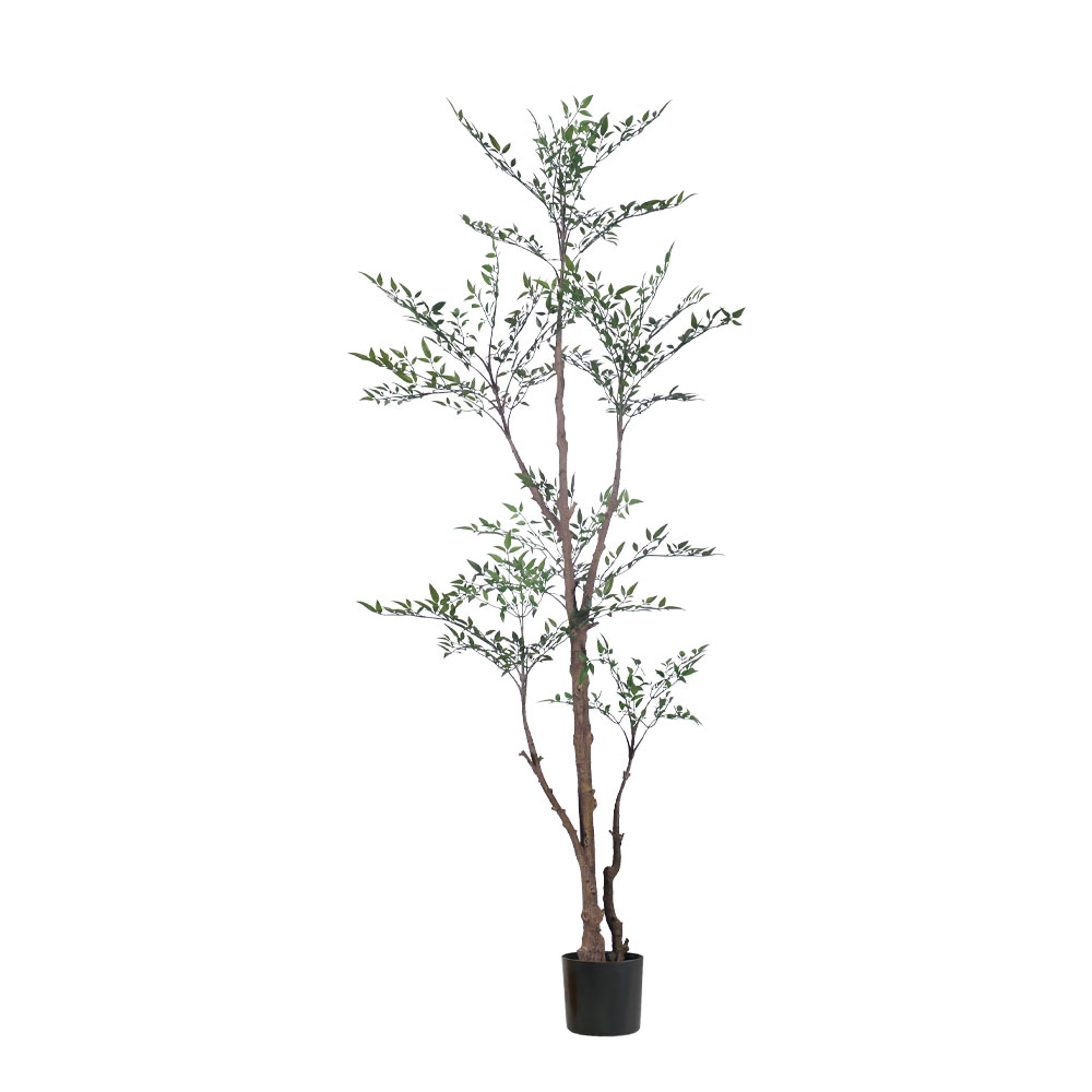 NANDINA ΔΕΝΤΡΟ ΤΕΧΝΗΤΟ ΣΕ ΓΛΑΣΤΡΑ 185cm PE ΠΡΑΣΙΝΟ