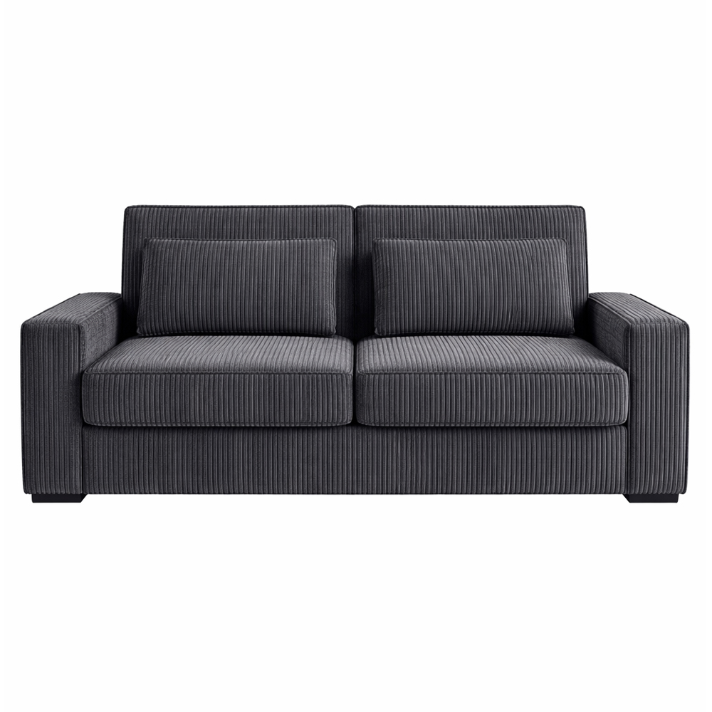 HOLD ΚΑΝΑΠΕΣ ΚΡΕΒΑΤΙ 3ΘΕΣΙΟΣ ΓΚΡΙ LINCOLN D 90 231x96x87cm - Image 2