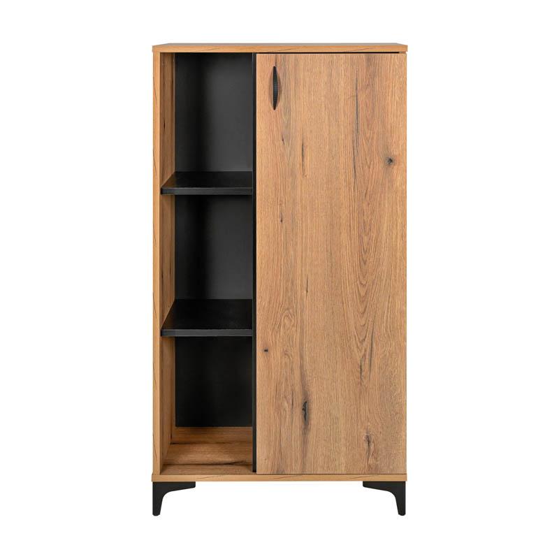 ΒΙΤΡΙΝΑ Alba ARTISAN OAK-ΜΑΥΡΟ 68x40x134εκ - Image 3