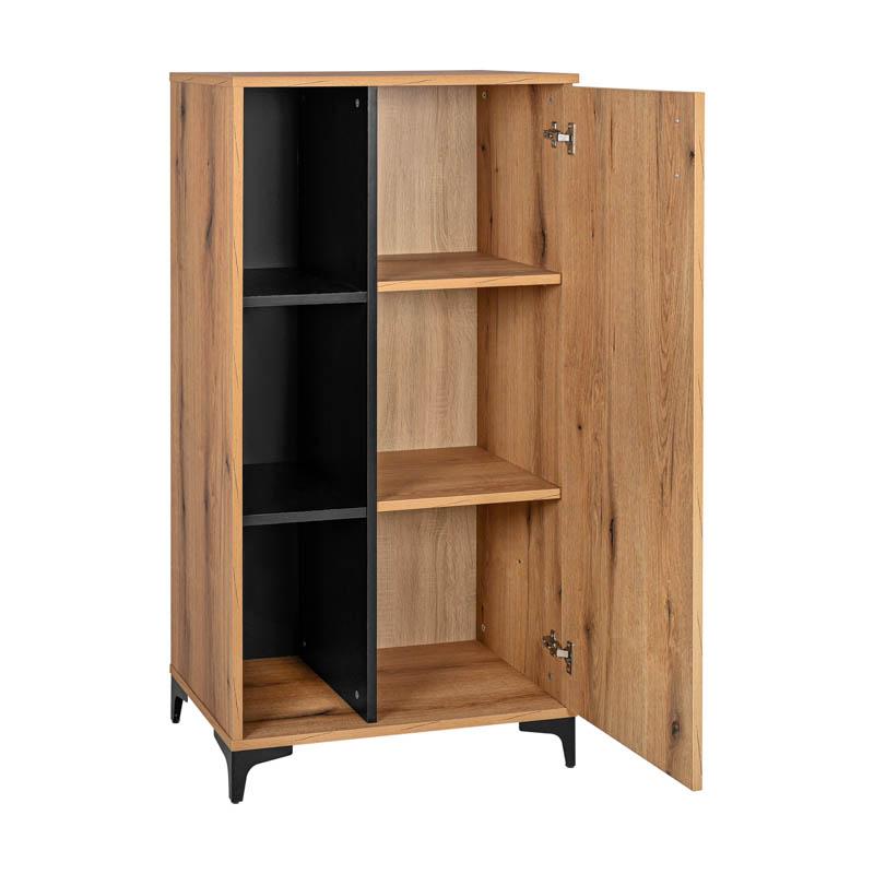 ΒΙΤΡΙΝΑ Alba ARTISAN OAK-ΜΑΥΡΟ 68x40x134εκ - Image 4