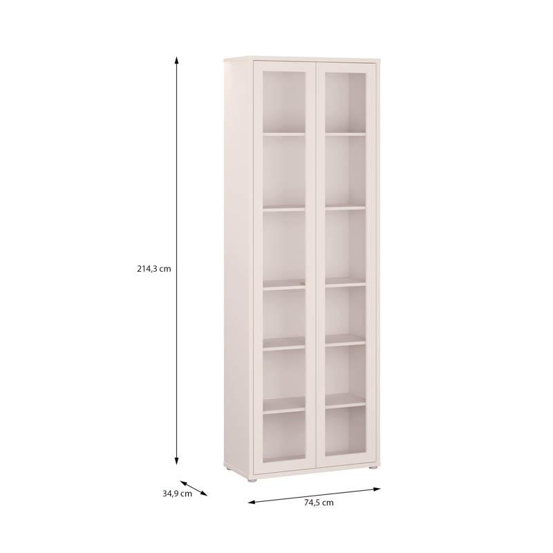 ΒΙΤΡΙΝΑ ΜΕ 2 ΠΟΡΤΕΣ ALICE SAND ΧΡΩΜΑ 75x35x215εκ - Image 5