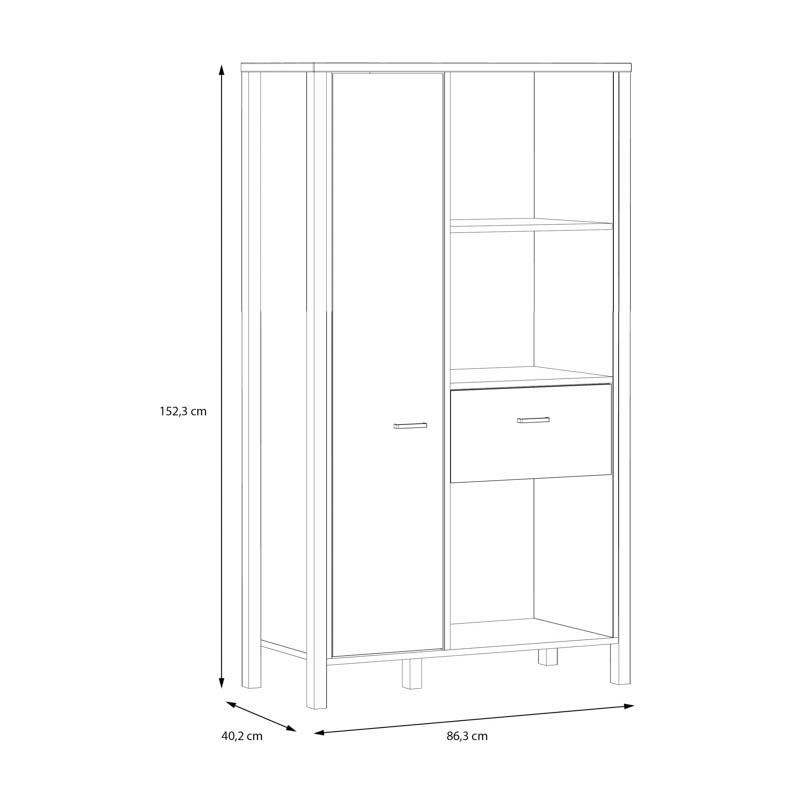 ΒΙΤΡΙΝΑ TERRANO RIVIERA OAK ΧΡΩΜΑ 87x40x153εκ - Image 5