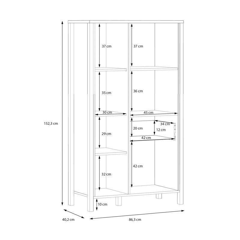 ΒΙΤΡΙΝΑ TERRANO RIVIERA OAK ΧΡΩΜΑ 87x40x153εκ - Image 6