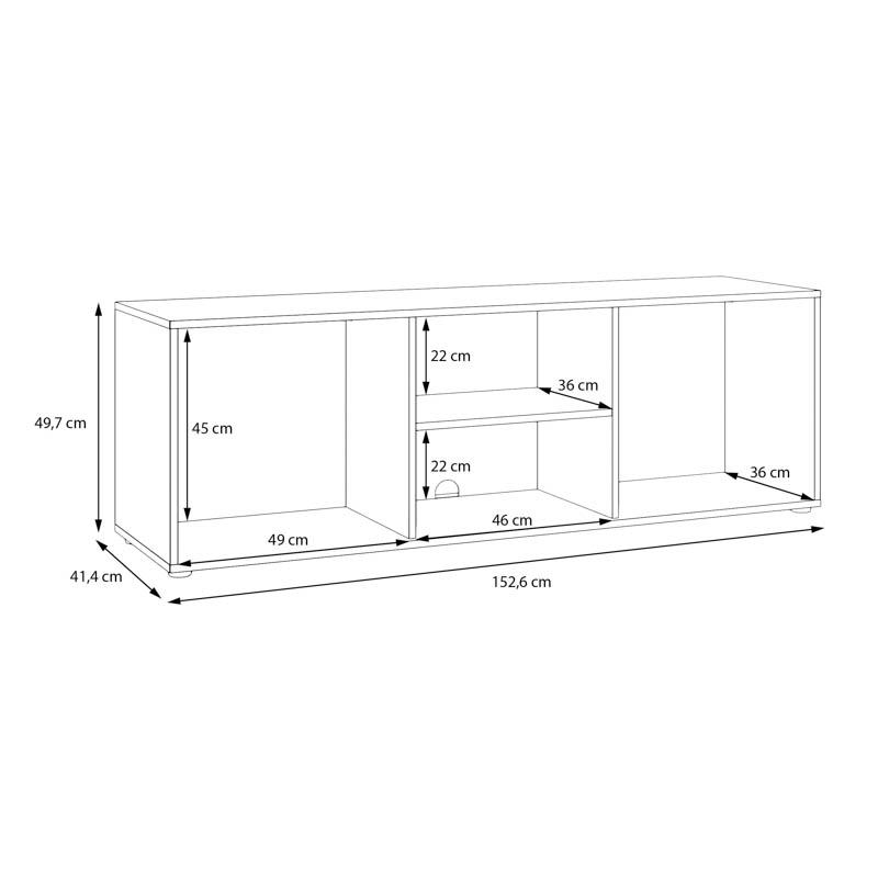 ΕΠΙΠΛΟ ΤΗΛΕΟΡΑΣΗΣ ARIA MAUVELLA OAK ΧΡΩΜΑ 153x42x50εκ - Image 5
