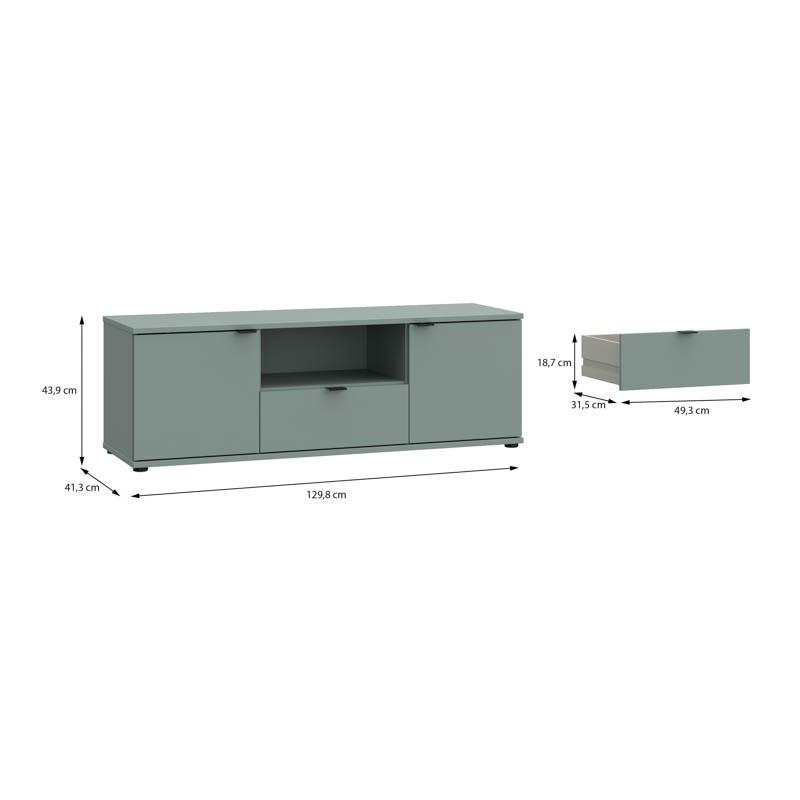 ΕΠΙΠΛΟ ΤΗΛΕΟΡΑΣΗΣ FIRENZE SAGE ΧΡΩΜΑ 130x42x44εκ - Image 5