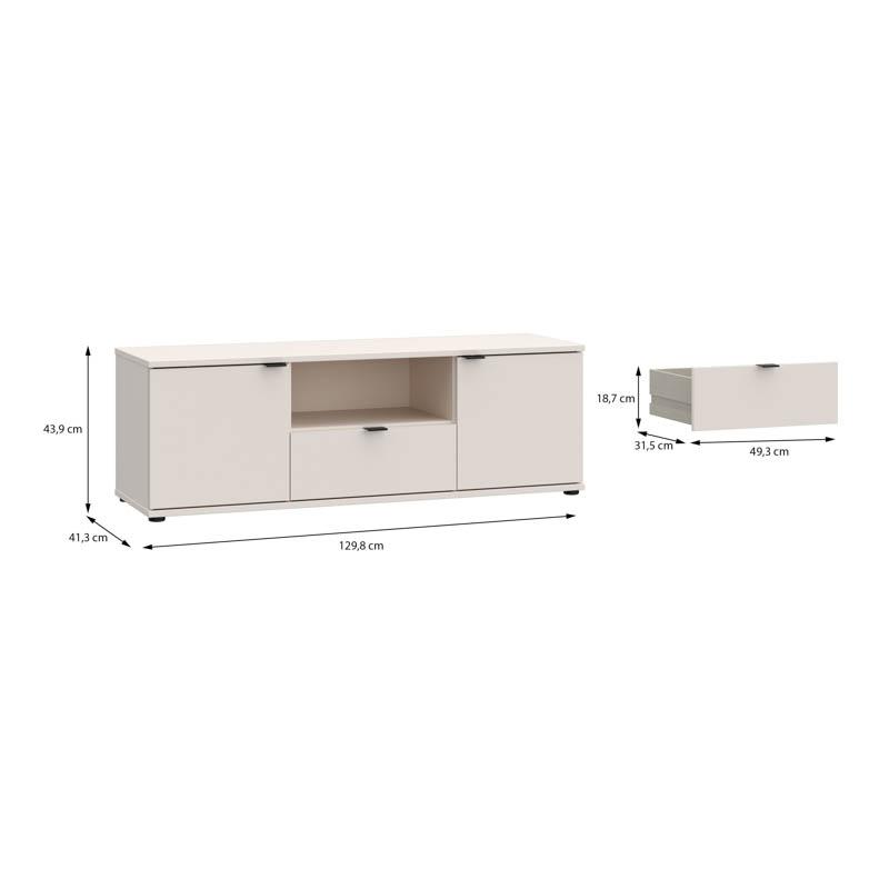 ΕΠΙΠΛΟ ΤΗΛΕΟΡΑΣΗΣ FIRENZE SAND ΧΡΩΜΑ 130x42x44εκ - Image 5