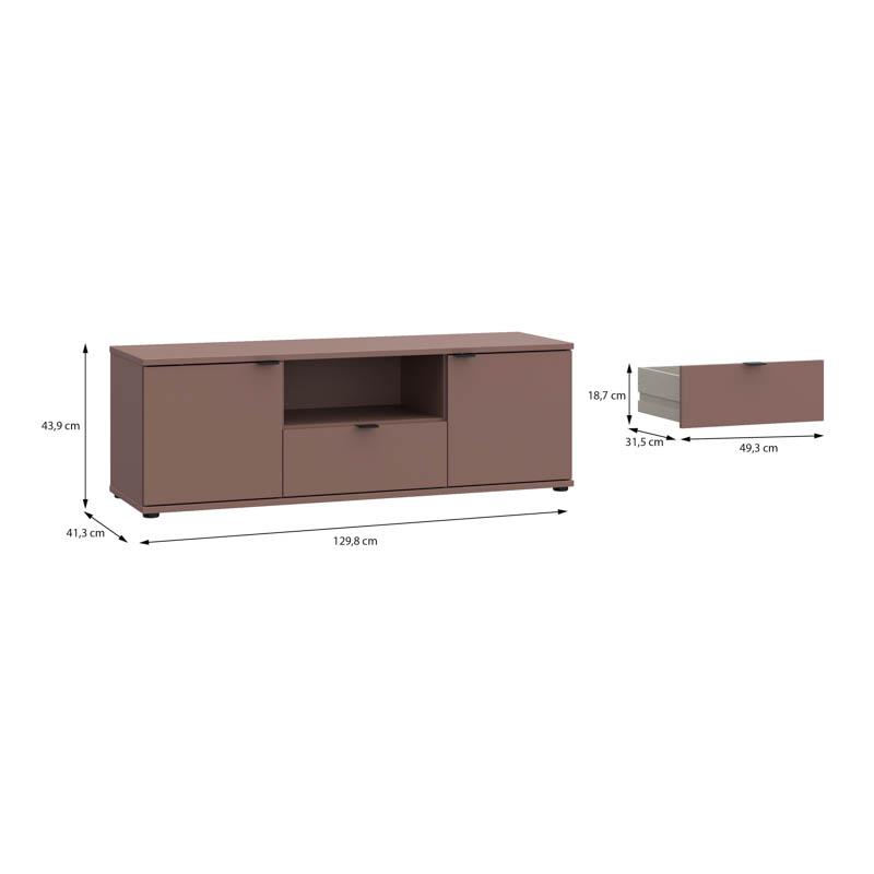 ΕΠΙΠΛΟ ΤΗΛΕΟΡΑΣΗΣ FIRENZE TERRACOTTA ΧΡΩΜΑ 130x42x44εκ - Image 5