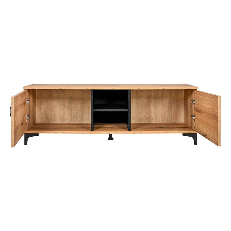 ΕΠΙΠΛΟ ΤΗΛΕΟΡΑΣΗΣ Alba ARTISAN OAK-ΜΑΥΡΟ 138x40x47εκ - Image 4