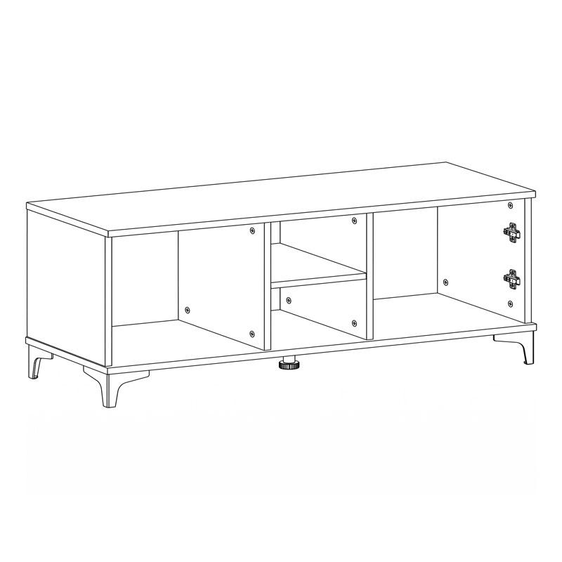 ΕΠΙΠΛΟ ΤΗΛΕΟΡΑΣΗΣ Alba ARTISAN OAK-ΜΑΥΡΟ 138x40x47εκ - Image 8