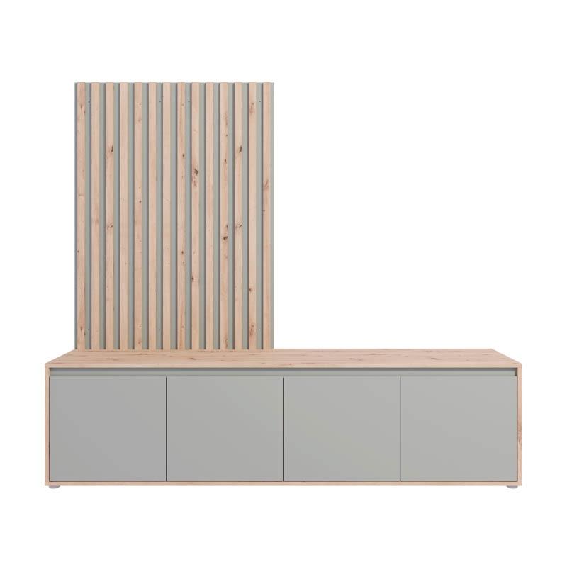 ΕΠΙΠΛΟ ΤΗΛΕΟΡΑΣΗΣ STONEX ARTISAN OAK ΜΕ SAGE ΧΡΩΜΑ 189x42x170εκ - Image 3