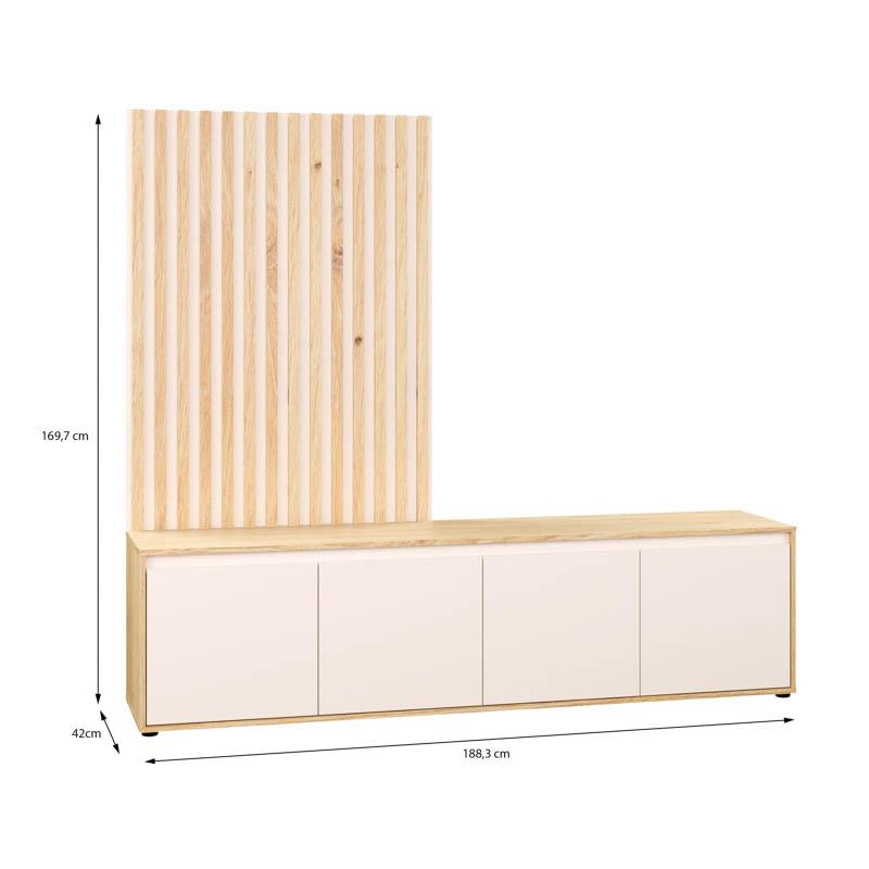 ΕΠΙΠΛΟ ΤΗΛΕΟΡΑΣΗΣ STONEX ARTISAN OAK ΜΕ SAND ΧΡΩΜΑ 189x42x170εκ - Image 6