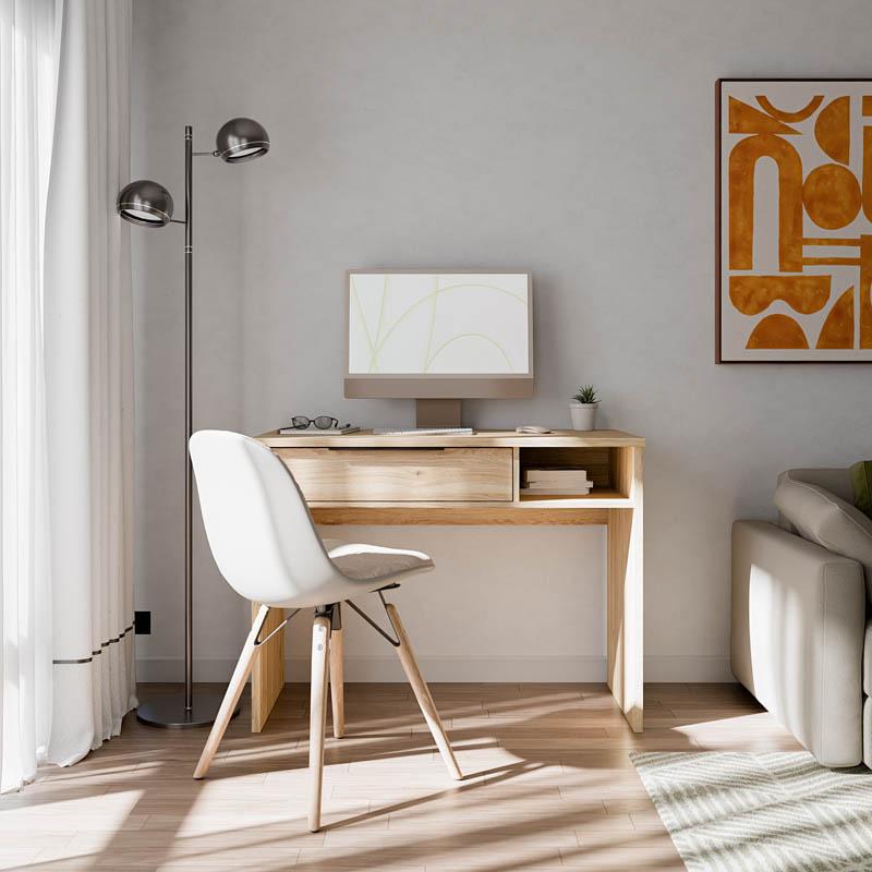 ΓΡΑΦΕΙΟ ARIA MAUVELLA OAK ΧΡΩΜΑ 101x50x77εκ - Image 2