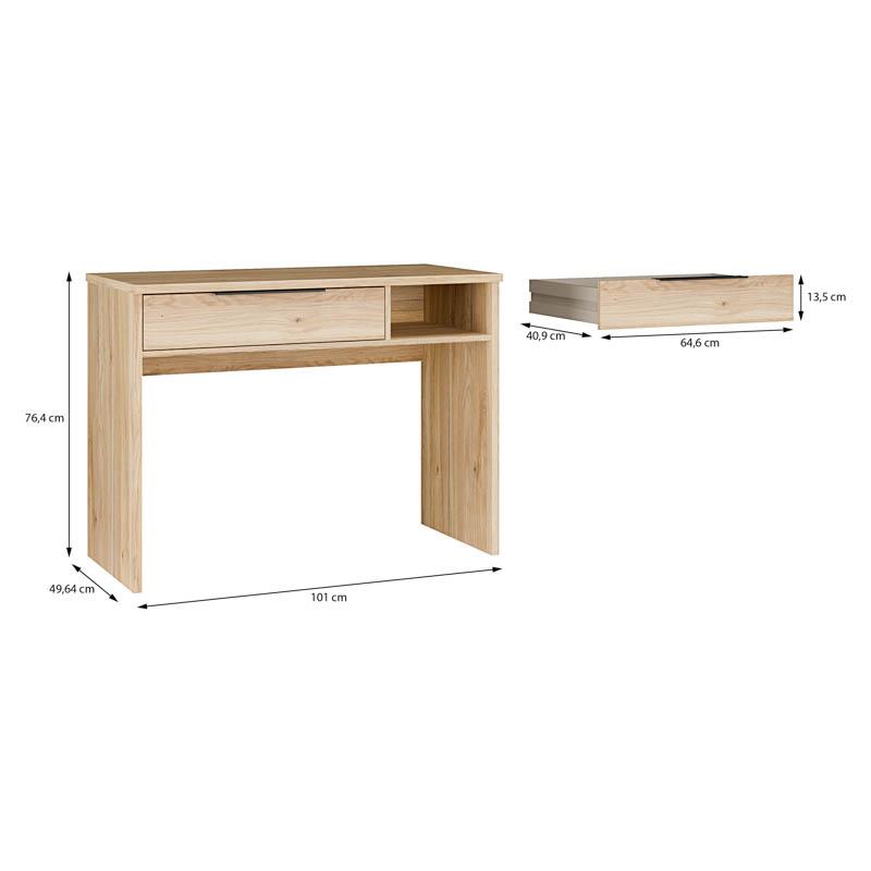 ΓΡΑΦΕΙΟ ARIA MAUVELLA OAK ΧΡΩΜΑ 101x50x77εκ - Image 5