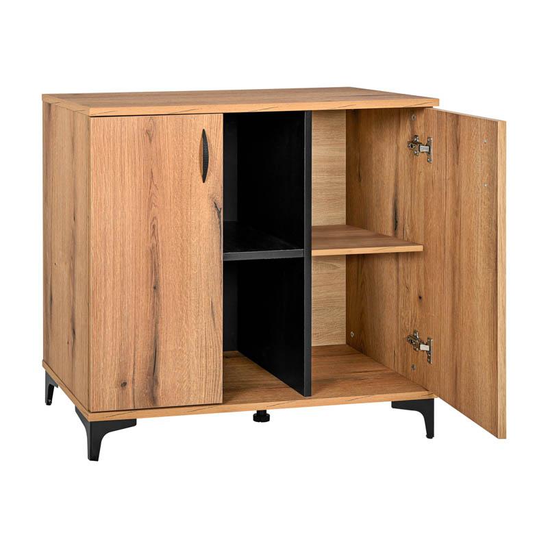 KOMOTA-ΜΠΟΥΦΕΣ Alba ARTISAN OAK-ΜΑΥΡΟ 90x40x83εκ - Image 4