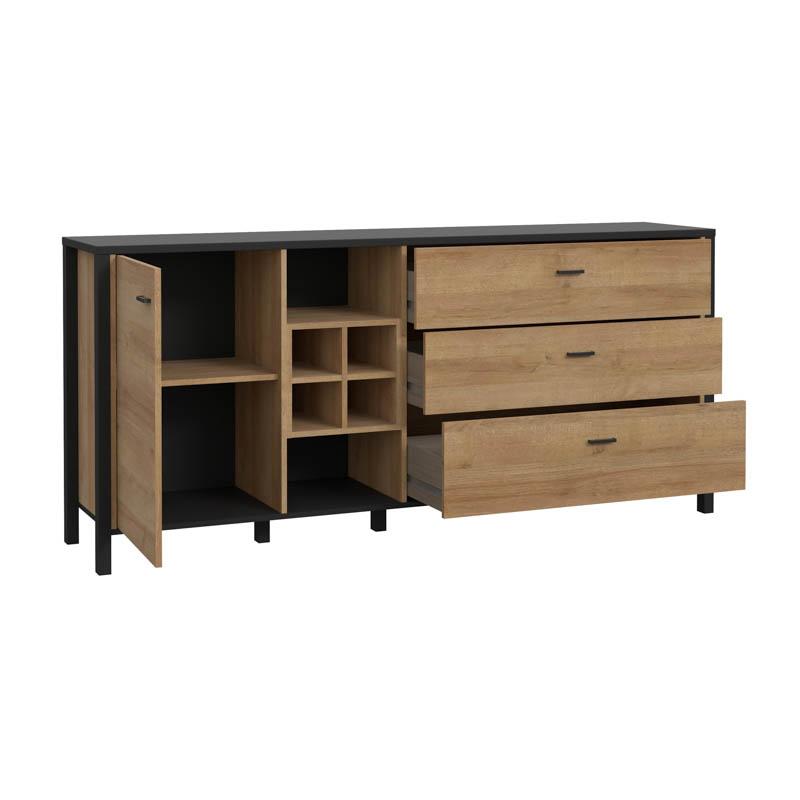 ΚΟΜΟΤΑ-ΜΠΟΥΦΕΣ TERRANO RIVIERA OAK ΧΡΩΜΑ 187x40x85εκ - Image 4