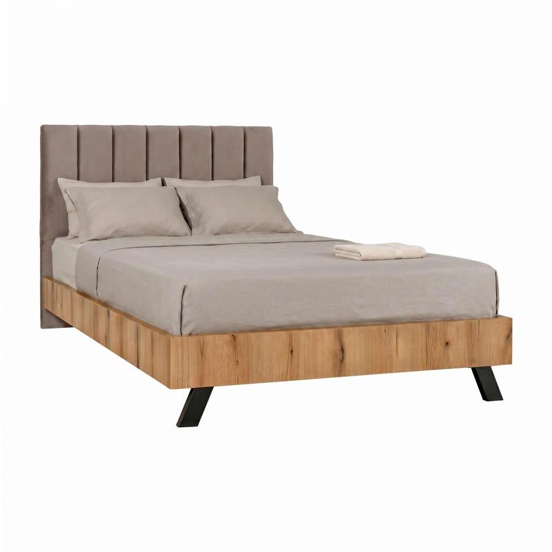 ΚΡΕΒΑΤΙ Lorenzo TAUPE ΧΡΩΜΑ 153x214x118εκ (140x200)