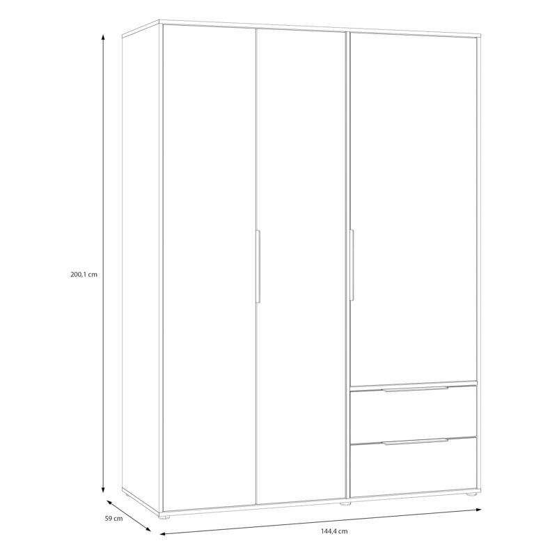ΝΤΟΥΛΑΠΑ ARIA MAUVELLA OAK ΧΡΩΜΑ 145x59x200εκ - Image 6