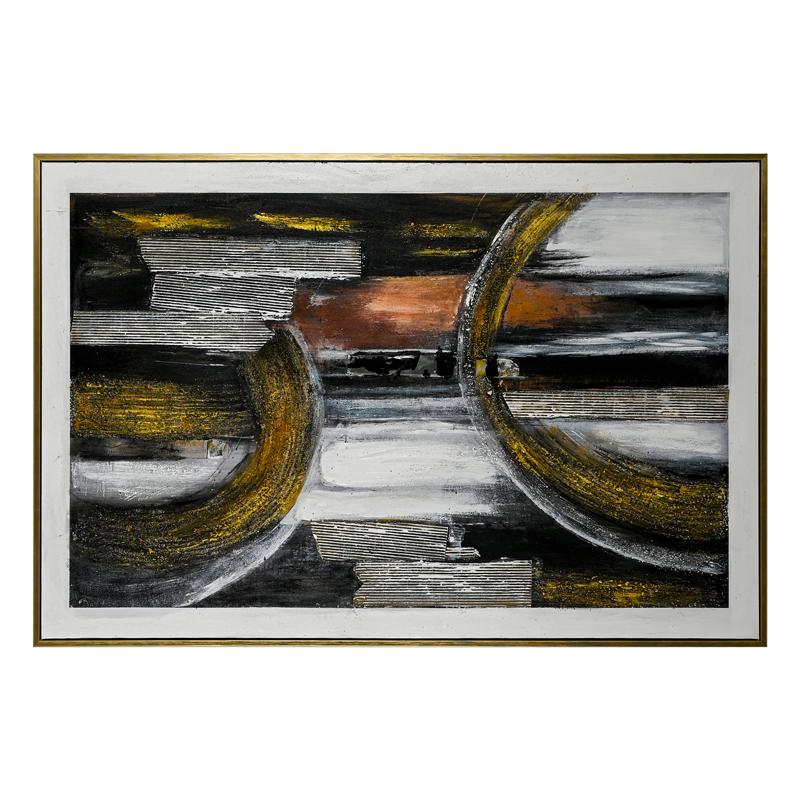 ΠΙΝΑΚΑΣ ΣΕ ΚΑΜΒΑ FL721 ΛΕΥΚΟ-ΜΠΕΖ-ΚΑΦΕ 80x120εκ