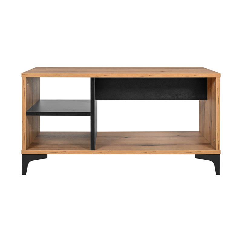 ΤΡΑΠΕΖAKI ΣΑΛΟΝΙΟΥ Alba ARTISAN OAK-ΜΑΥΡΟ 90x50x47εκ - Image 3