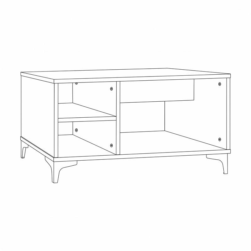 ΤΡΑΠΕΖAKI ΣΑΛΟΝΙΟΥ Alba ARTISAN OAK-ΜΑΥΡΟ 90x50x47εκ - Image 7