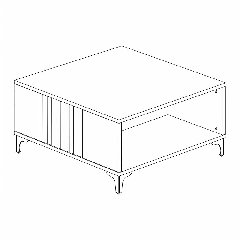 ΤΡΑΠΕΖΑΚΙ ΣΑΛΟΝΙΟΥ Aura TOBACCO ΜΕ CASHMERE ΧΡΩΜΑ 80x80x41εκ - Image 6