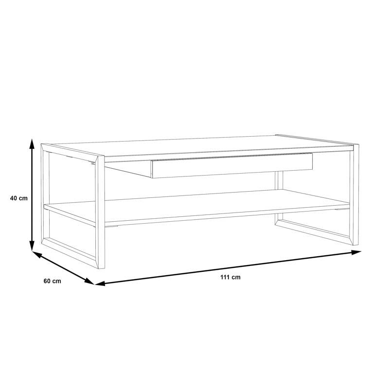 ΤΡΑΠΕΖΑΚΙ ΣΑΛΟΝΙΟΥ TERRANO RIVIERA OAK ΧΡΩΜΑ 111x60x40εκ - Image 5
