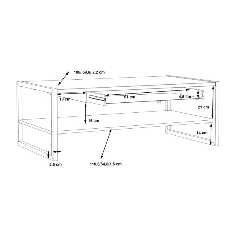 ΤΡΑΠΕΖΑΚΙ ΣΑΛΟΝΙΟΥ TERRANO RIVIERA OAK ΧΡΩΜΑ 111x60x40εκ - Image 6