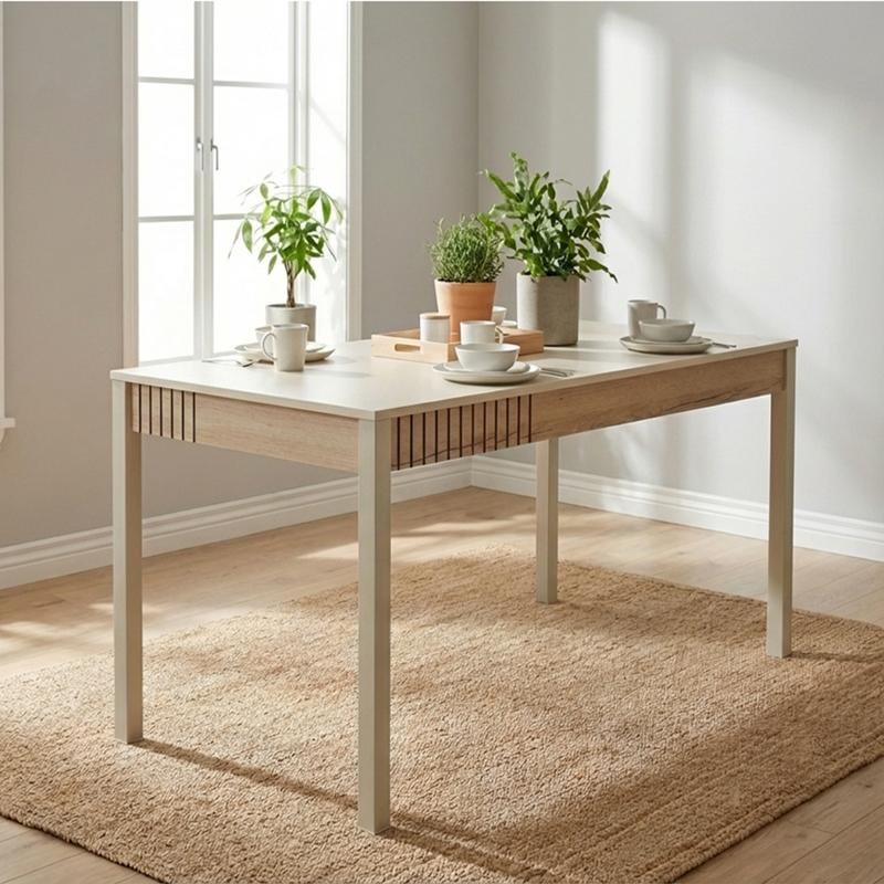 ΤΡΑΠΕΖΙ ΤΡΑΠΕΖΑΡΙΑΣ FL2408 ΧΡΩΜΑ SONOMA-CASHMERE 120x70x76εκ