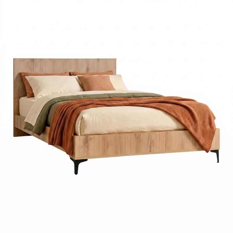 ΔΙΠΛΟ ΚΡΕΒΑΤΙ Alicante NATURAL CANELLA OAK ΧΡΩΜΑ 170x210x110εκ (160x200)