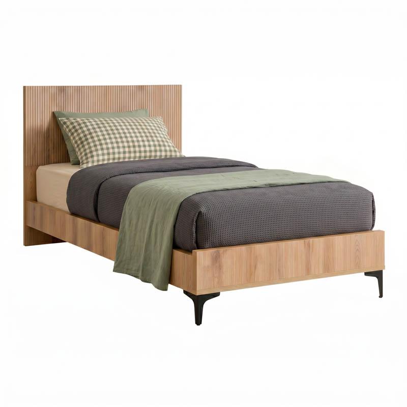 ΚΡΕΒΑΤΙ Alicante NATURAL CANELLA OAK ΧΡΩΜΑ 130x210x110εκ (120x200)