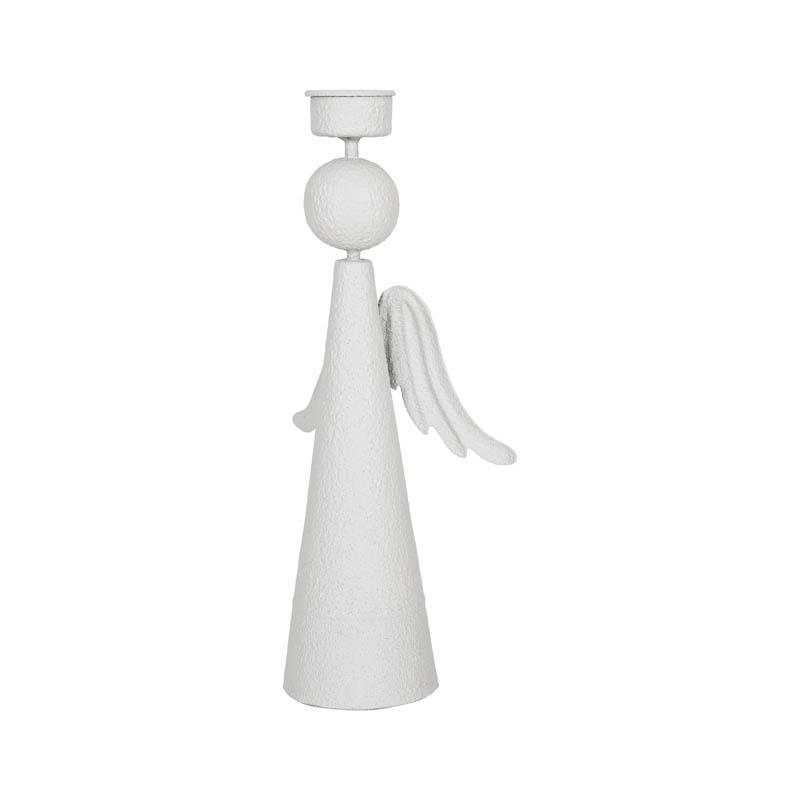 ΜΕΤΑΛΛΙΚΟ ΧΡΙΣΤΟΥΓΕΝΝΙΑΤΙΚΟ ΚΗΡΟΠΗΓΙΟ ΑΓΓΕΛΟΣ FL610060 ΛΕΥΚΟ ΧΡΩΜΑ 16x8x32εκ - Image 2